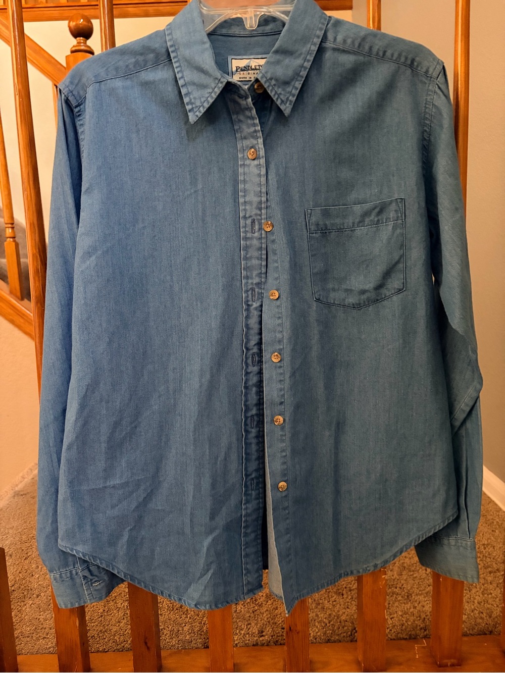 VTG Pendleton Blue Denim Button-Up Shirt